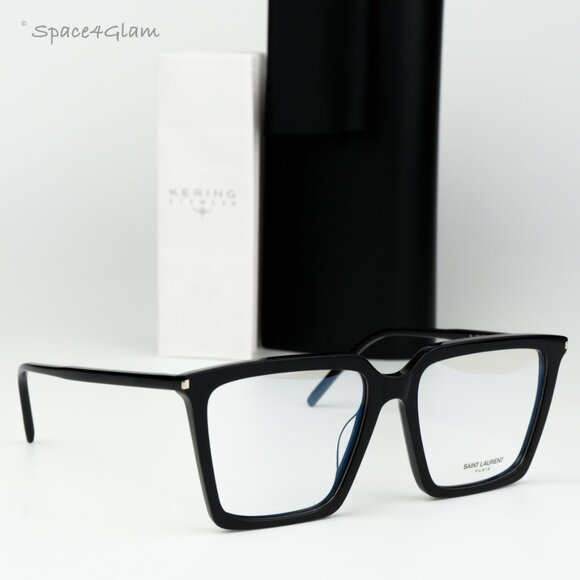 Saint Laurent Accessories - BRAND NEW Saint Laurent SL474OPT 001 Black Demo Square Unisex Eyeglasses